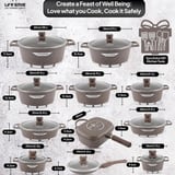 🔥Last Day For Clearance🔥Cookware Set 29 Pieces Non Stick Multi Layer Granite Coating