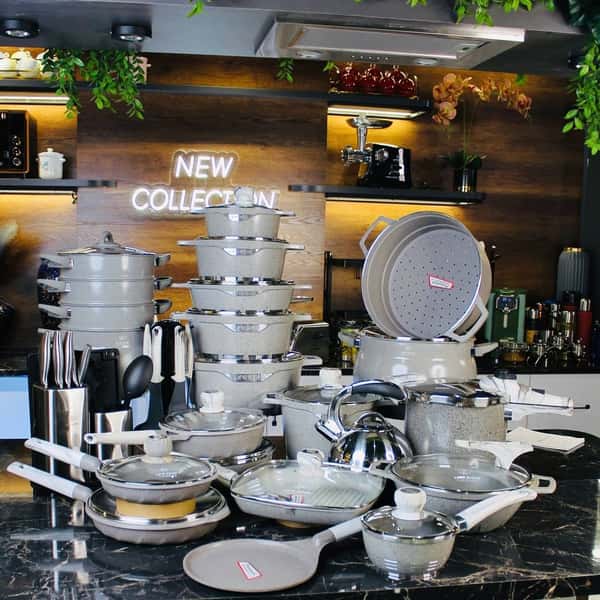 🔥Last Day For Clearance🔥Cookware Set 29 Pieces Non Stick Multi Layer Granite Coating